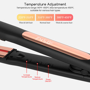 Chuyên Nghiệp Salon Tùy Chỉnh Logo Của Bạn Tạo Kiểu Tóc Bàn ỦI Tóc Ép Tóc Titan Truyền Tấm Gốm Phẳng Sắt - Product Image 4