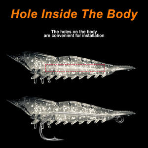 Gj20 9,5 cm/3,4 g Appât artificiel souple biomimétique en PVC, super attrayant, à griffes plates, leurre de pêche avec hameçon, paillettes reflétant la lumière - Product Image 3