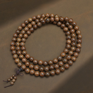 Collana e Bracciale con Perle di Legno di Sandalo 6mm 8mm, Gioielli Buddisti per Preghiera, Regalo Unisex - Product Image 5