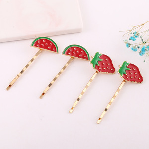 Cute Fruit Hair <b>Clips</b> Metal Plated 10 Cm Summer Casual Hair Accessories - Product Image 3