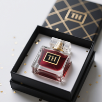 Botol parfum bening kustom botol parfum kaca unik kulit 50ml 30ml 100ml botol parfum mewah dengan kotak