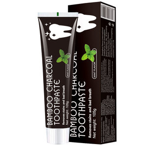 Prix de Gros Soins Dentaires Blanchiment des Dents Dentifrice au <span class=keywords><strong>Charbon</strong></span> Actif de Bambou Noir Naturel 105g - Product Image 1