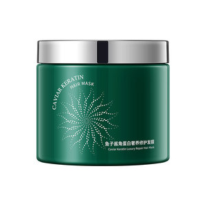 Crème Masque Capillaire à la Kératine et au Caviar, Nourrissante en Profondeur, Réparatrice pour Cheveux Secs, Abîmés et Frisés - Product Image 1