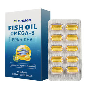 Gélules d'huile de poisson Ausreson Oméga-3 : Complément Halal <span class=keywords><strong>Bio</strong></span> pour la Santé Immunitaire et Cutanée (<span class=keywords><strong>EPA</strong></span> <span class=keywords><strong>DHA</strong></span>) - Product Image 1