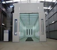Cabine de peinture automobile économique à système de rideau d'eau et éclairage LED, certifiée CE, directement de l'usine