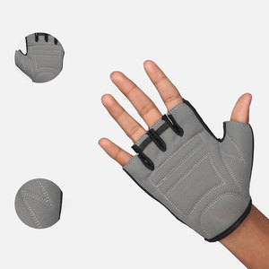 Good Quality Breathable Half-Finger Leather Gym Gloves for Weight Lifting & Cycling Workout Training Support Unisex Half Finger - Product Image 5