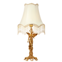 Bijouterie Baroque Vintage Ange Décoratif Éclairage Style Américain Laiton Antique Lampes Lampe de Table de Luxe