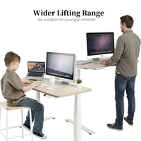 Bureau de travail ergonomique réglable en hauteur à 4 étages 2BF4A avec une hauteur de levage plus large, table électrique réglable en hauteur à vitesse de 50 mm/s