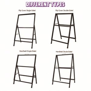 Expositor Publicitario de Aluminio Negro de Doble Cara, Soporte para Póster Tipo A, Marcos en A para Carteles de Doble Cara para Eventos - Product Image 2