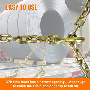 3/8 אינץ x 10 רגל קלסר תובלה כבדה עם ווים למשאיות - Product Image 6