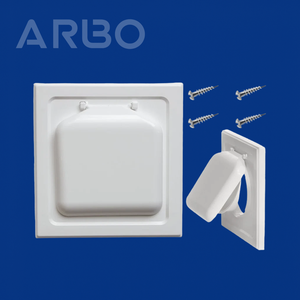 Modern 4 Inch Outdoor Dryer <strong>Vent</strong> Cover Square Shape 2.0mm Thick 45 Blade Angle Thumbscrews Latch UV <strong>Resistant</strong> Plastic for - Product Image 1