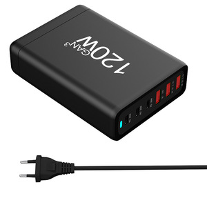Chargeur rapide <span class=keywords><strong>USB</strong></span> <span class=keywords><strong>C</strong></span> GaN 120W à 6 ports universel <span class=keywords><strong>PD</strong></span> 3.0 pour tablette et ordinateur portable avec fonction SCP - Product Image 2