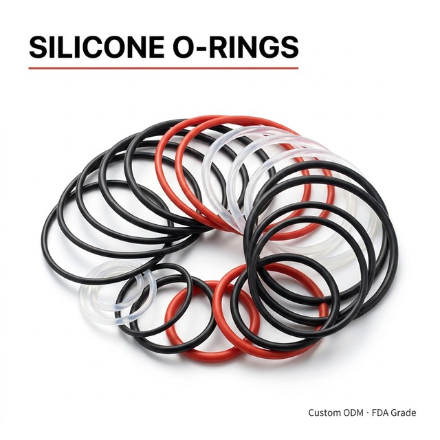 Custom Silicone O Rings ODM Molded FKM NBR Sealing Rubber Gasket FDA Food Grade Heat Resistant Low MOQ 500 for Brand