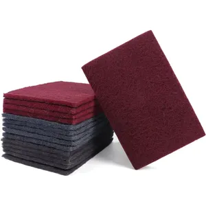 Kitchen heavy duty cleaning pad abrasive nylon green red scouring pad sheets for Industry
