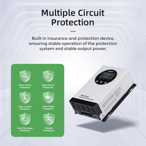 Controlador de carga <span class=keywords><strong>solar</strong></span> MPPT inteligente 30A-120A pantalla LCD 12V/24V/48V PV Volta 200V Puerto RS485 en tiempo real no <span class=keywords><strong>PWM</strong></span> - Product Image 2