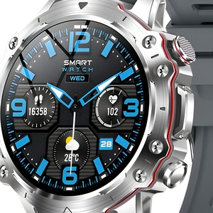 Herren Sport Smartwatch <span class=keywords><strong>SW34</strong></span> Runder Touchscreen Fitness-Tracker Herzfrequenzmesser GPS Outdoor-Armbanduhr - Product Image 4