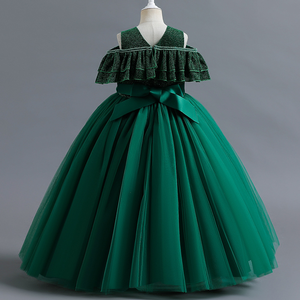 2025 Vestido largo <span class=keywords><strong>de</strong></span> tul hinchado para niños traje <span class=keywords><strong>de</strong></span> niña <span class=keywords><strong>de</strong></span> las flores vestido nuevo <span class=keywords><strong>de</strong></span> princesa para niñas vestido <span class=keywords><strong>de</strong></span> rendimiento elegante transfronterizo - Product Image 6