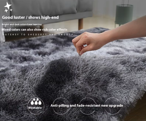 Cao Cấp Hiện Đại Màu Rắn Mềm Mại Sang Trọng Polyester Không-Trượt Có Thể Giặt Máy Dệt Khu Vực Thảm Cho Nhà Phòng Ngủ Phòng Khách - Product Image 4