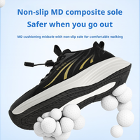 Chaussures de course unisexes à lacets avec coussin magnétique, haute élasticité, antidérapantes, respirantes, doublure en coton, prêtes pour le printemps/l'hiver