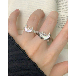 Mei lungo JZ600 gioielli in argento di fascia alta minimalista S925 placcato sole luna stella anello in argento puro zircone di fabbrica di nicchia di colore - Product Image 3