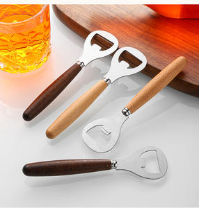 Ouvre-bouteilles en bois en gros, outils de bar en acier inoxydable, ouvre-bouteilles personnalisés avec logo - Product Image 5