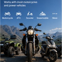 Aoocci C3 Pro 5 İnç Güneş Işığında Okunabilir Motosiklet Kablosuz CarPlay Ekranı 854x480 IPS Su Geçirmez Harley Android Auto Ekranı