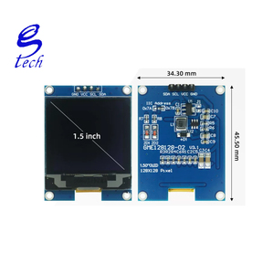 Pantalla OLED de cristal líquido de 1,5 pulgadas, módulo de pantalla pequeña SSD1327 de 128x128, monocromática IIC de 4 pines - Product Image 4