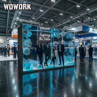WOWORK Cabina de Fotos con Espejo LED RGB de Neón, Fondo de Pared para Fotografía, Decoración para Fiestas de Cumpleaños y Eventos