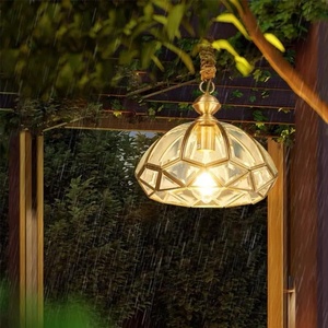 Mỹ phong cách Bắc Âu dẫn đèn chùm ngoài trời đồng biệt thự sunroom ban công Pavilion vườn trang trí đèn chùm - Product Image 4