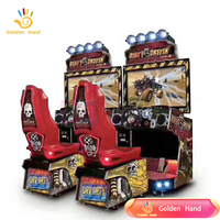 Machine de jeu de course automobile à monnayeur Golden Hand pour centres de jeux, construction métal-plastique, espagnol japonais anglais 110/220V