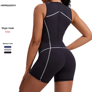 Nouvel arrivage de combinaisons pour femmes <span class=keywords><strong>une</strong></span> pièce entraînement Yoga séchage rapide élastique au-dessus du genou shorts pantalons combinaisons - Product Image 2