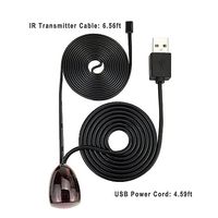 Kit extensor de infrarrojos Juego de transmisor y receptor IR alimentado por USB Cable remoto infrarrojo universal (IR)