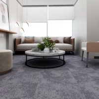 Dalles de moquette à poils longs rayées en nylon, teintes en masse, pour la maison, le bureau et l'hôtel