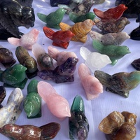 Cristaux de guérison Reiki en quartz naturel coloré et matériaux mixtes en gros pour la décoration artisanale animale