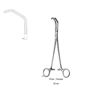 Thomas Price 22 cm Calidad alemana Instrumentos quirúrgicos ortopédicos de acero inoxidable Pinza cardiovascular manual Fórceps de bronquio - Product Image 5
