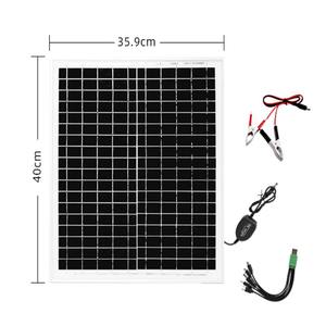 18V 25W Solarpanel-Aufladung Universelles Solarzellen-Ladegerät 15W 20W Mono-Solar-PV-Module für Powerbank-Lautsprecher-Batterie lüfter - Product Image 1