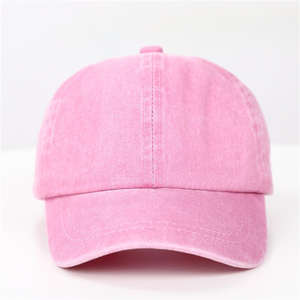 Sombrero de béisbol para niños de sarga de algodón lavado con piedra desgastada de 6 paneles vintage personalizado adecuado para niños - Product Image 1