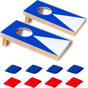 Juego de Cornhole de <span class=keywords><strong>Escritorio</strong></span> Mini, 2 Tableros de Madera Recubiertos, 8 Bolsas de Frijoles, <span class=keywords><strong>Organizador</strong></span> de <span class=keywords><strong>Escritorio</strong></span> Portátil para el Hogar u Oficina, Diseño Plegable Individual - Product Image 1