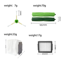 Nouvelle brosse latérale manuelle en plastique pour robot aspirateur Pur Sweeper 2025, compatible avec les séries I7 I7+/plus E5 E6 E7