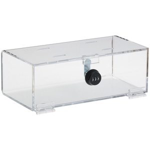 Yageli Factory Custom Clear Acrylic Square Medical Kit Lock Box <b>Tools</b> <b>Safe</b> Medication Storage (3-6L Capacity) Professional - Product Image 4