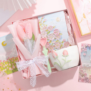 Set <span class=keywords><strong>Regalo</strong></span> all'Ingrosso <span class=keywords><strong>per</strong></span> San Valentino, Matrimoni, Compleanni, Candela Profumata Rosa, Tazza con Fiore, Regali di Natale <span class=keywords><strong>per</strong></span> Ragazze e Donne - Product Image 1