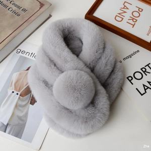 Nouvelle Écharpe en Fausse Fourrure de Lapin Rex Style Coréen pour Hommes et Femmes, Cache-Cou en Peluche à Trois Tubes pour l'Hiver, Écharpe Épaisse - Product Image 2