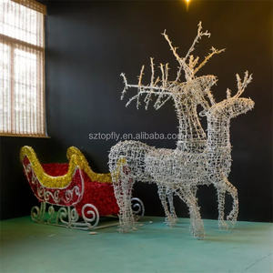 Éclairage LED grande taille, Motif de renne, luminaire décoratif de noël, haute luminosité, pour vacances - Product Image 2