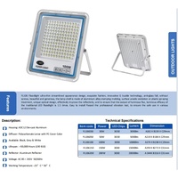 Projecteur LED extérieur commercial IP66 étanche 30W 50W 100W 150W 200W Super lumineux Économie d'énergie pour rues et stades