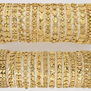 Moda 18K 20K 22K Multi-estilo Latón chapado en oro pulsera de lujo mujer joyería pulsera para regalo de cumpleaños