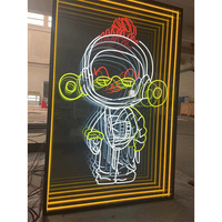 Nouveau Design 2026 Miroir LED 3D Abyssal Infini Néon Miroir Magique des Abysses