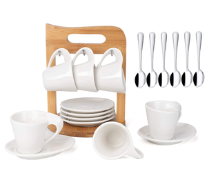 Ensemble de 6 tasses à <span class=keywords><strong>café</strong></span> expresso Offre Spéciale, 2.5oz avec support et <span class=keywords><strong>service</strong></span> soucoupe, tasse à <span class=keywords><strong>café</strong></span> turque - Product Image 1