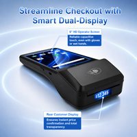 Terminal POS Z300C con Android 14.0 para Pagos NFC con un Toque, Lector de Códigos QR e Impresora de Recibos
