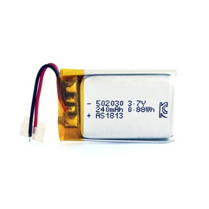Remote Control buttons Bluetooth battery 502030 <span class=keywords><strong>3</strong></span>,7 V 240 mAh rechargeable lithium polymer battery - Product Image 1