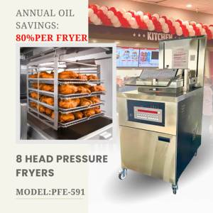 TENSHINE-Freidora de alta presión profesional comercial, con cabezal Henny Penny de 8 cabezales, KFC Chicken Express <span class=keywords><strong>Broaster</strong></span> - Product Image 2